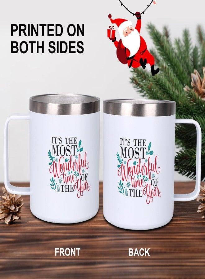 Dksyee Cute Christmas Coffee Mug 12 Oz Insulated Cup Gift for Women Men Girl Boyfriend Present Ideas Funny Xmas Tumbler Mugs Holiday Travel Mug Childrens Christmas Festive Vacation Drinking Cup - Image 3